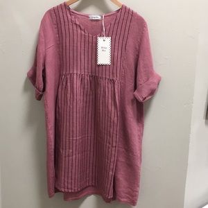 Lovely Linen Berry Color Dress/Tunic